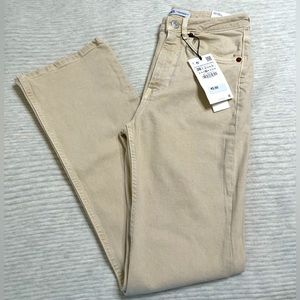 NWT Zara high rise flare tan jeans/pants - 38/6